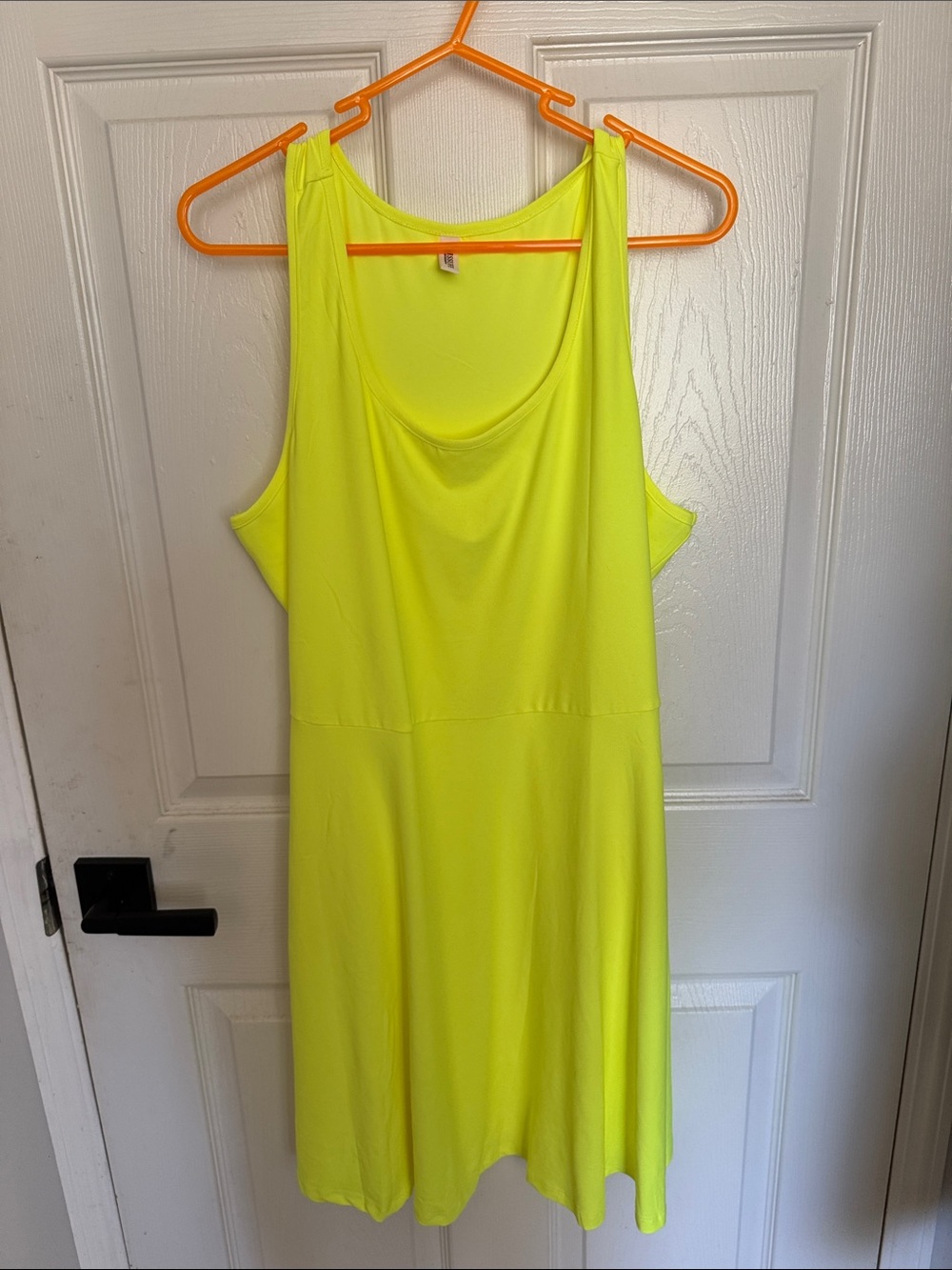 Neon Yellow Sleeveless Midi Dress